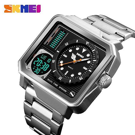 Relógio Masculino SKMEI Watch Luxo em Aço Led