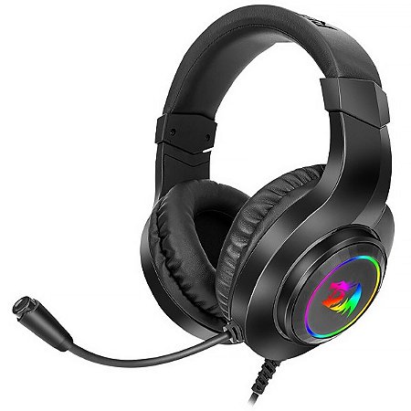 GAMES - Fone de Ouvido Headset Gaming REDRAGON Hylas H260RGB com USB / 3.5 mm para PC Preto