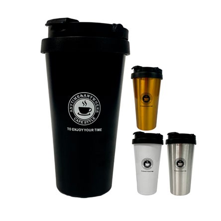 Copo Térmico com Tampa em Inox para Café 450ml KIT GIRL