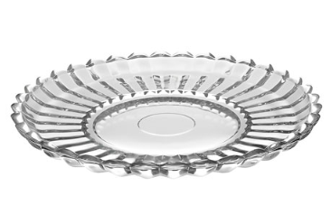 Centro de Mesa em Cristal Genova Raso 30cm ETILUX