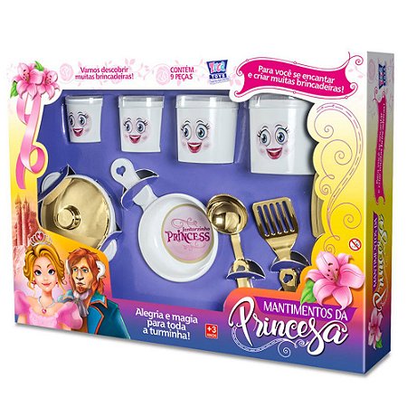 Kit Infantil Mantimentos da Princesa 09 Peças Zuca Toys