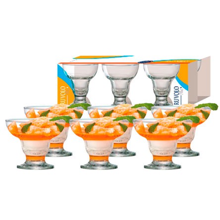 Jogo de Taças de Sobremesa Cancun 300ml com 06 Peças RUVOLO