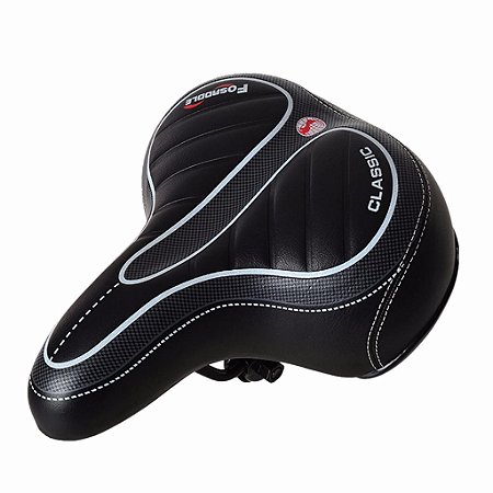 Selim Bike Grande Confortável Cruiser Extra Sporty Soft Couro