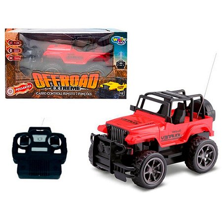 Carrinho de Controle Remoto Possante 07 Funções 1:24 Off Road