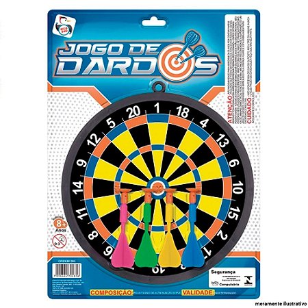 Kit Jogo de Dardos na Solapa com 5 Peças Pica Pau