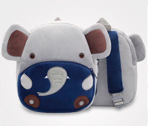 Mochila Infantil Escolar Estampada Personagens com Bolsos - Elefantinho