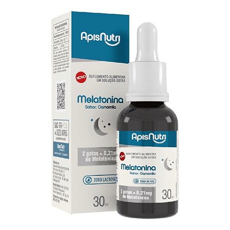 Melatonina Gotas 30ml Camomila APISNUTRI