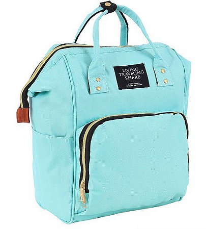 Bolsa Mochila Maternidade Mamadeira Térmica Multifunção Verde