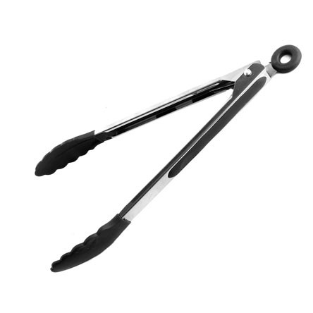 Pegador de Silicone e Aço Inox Preto 26cm UNY GIFT