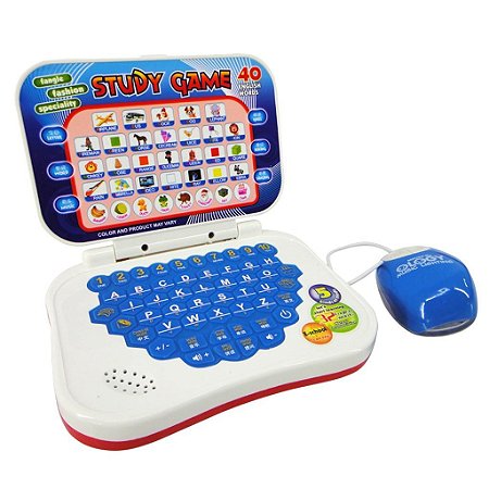 Mini laptop Computador Máquina de Aprendizagem Bilíngue Multifuncional Brinquedos Educacionais para o Bebê