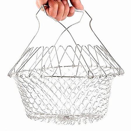 Cesto Multiuso Chef Basket Fritura Cozimento Fritadeira Escorredor para Alimentos