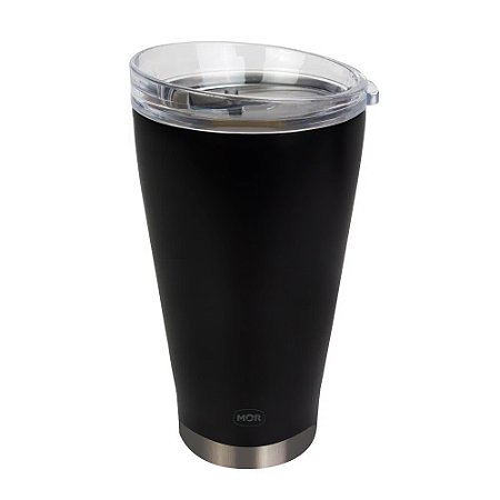 Copo Térmico 700ml Preto com Tampa MOR