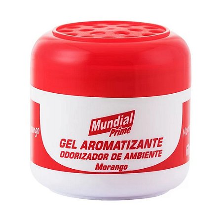 Aromatizante Gel para Automóveis e Ambientes Morango 60g MUNDIAL PRIME