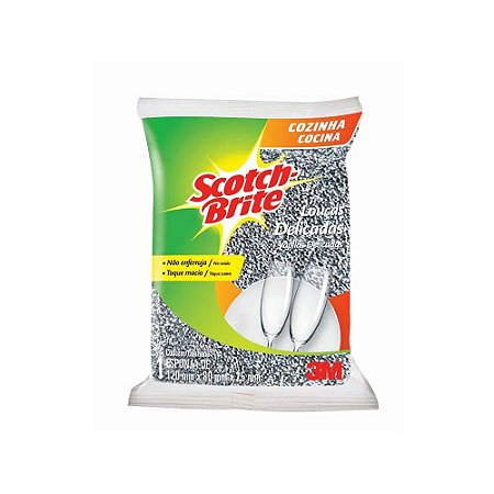 Esponja Prateada Louças Delicadas Unitáio Scotch Brite 3M