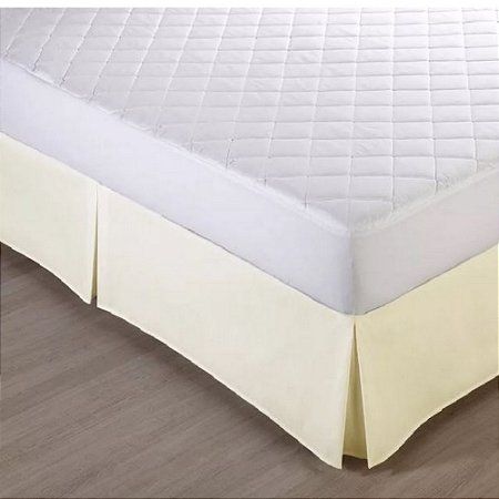 Saia para Cama Box Solteiro 1,90x90x32cm Areia SANTISTA