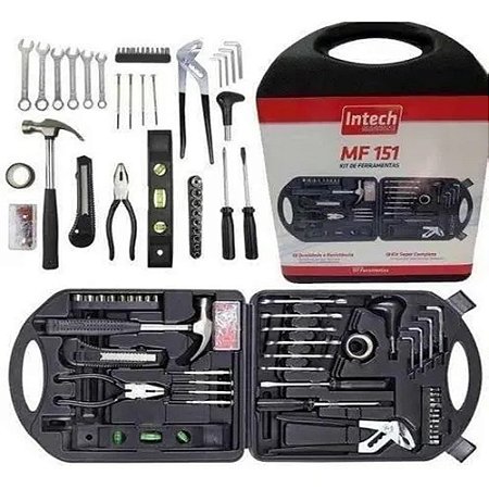 Kit de Ferramentas para Uso Geral 151 Peças Intech Machine com 151 Peças
