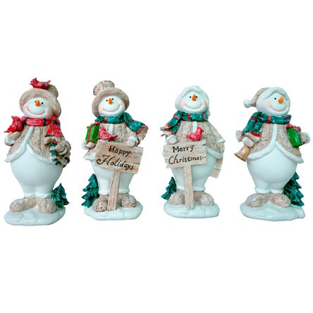 Boneco de Neve em Resina Merry Christimas 11x09x22 cm Rio Master