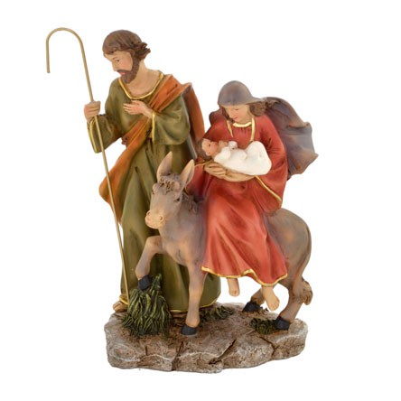 Escultura Natalina em Resina Nossa Senhora do Desterro 12x21 cm Mabruk