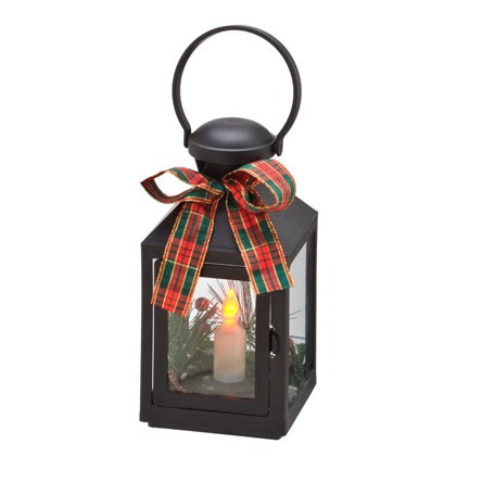 Lanterna em Metal Natalina com Luz 10x20 cm Mabruk