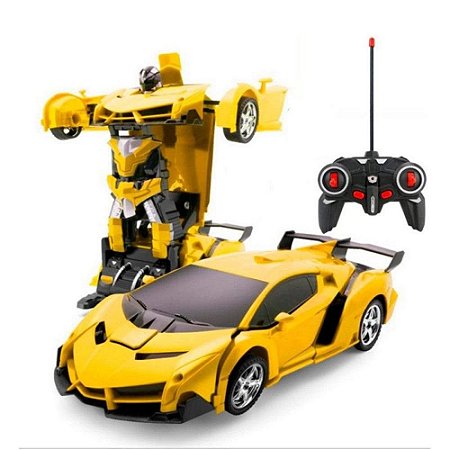 Carro Controle Remoto sem Fio Transformers com Luzes