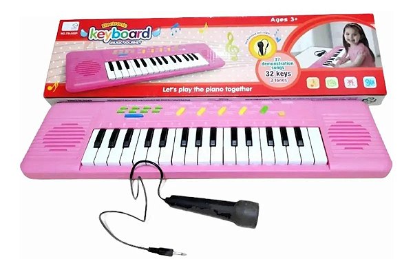 Teclado musical infantil com microfone: Encontre Promoções e o