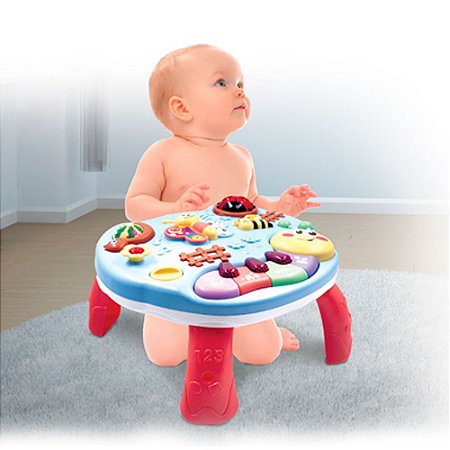 Mesinha Teclado Baby Educativa com Luz e Som Pica Pau