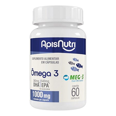 Ômega 3 1000mg (120 caps) Apisnutri