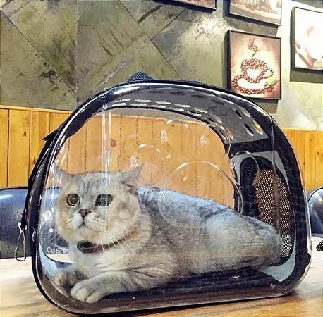 PET - Bolsa Transparente Transporte Passeio para Cães e Gatos