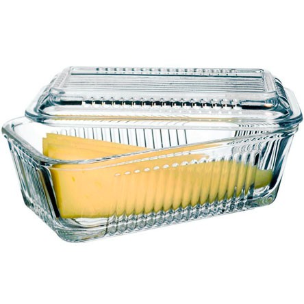 Manteigueira de Vidro Frigo com Tampa 17x11cm FULL FIT