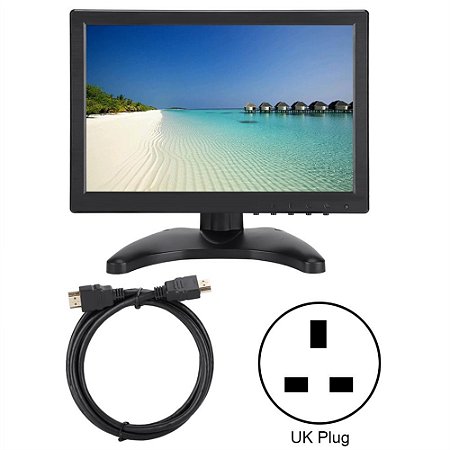 Monitor 10.1in 1280 * 800 16:10 tela LCD FULL HD HDMI/VGA/AV/BNC