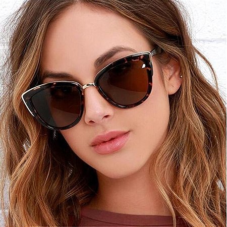 Acessórios de moda para mulheres, óculos de sol olho de gato