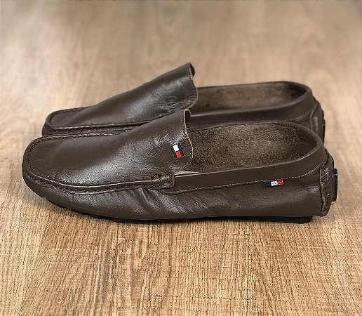 Mocassim Masculino TH Marrom 100% Couro
