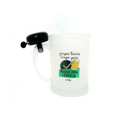 Caneca Campainha Sempre Temos Tempo para Beber uma Cerveja 350ml  UNIKA