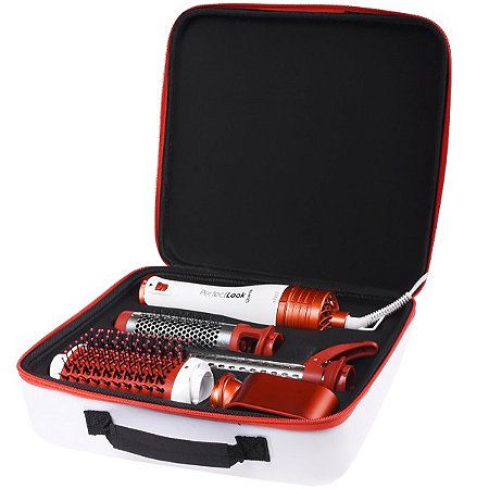 Escova Elétrica Quanta PerfectLook 04 em 01 com 220V ~ 50 / 60 Hz Branco com Vermelho