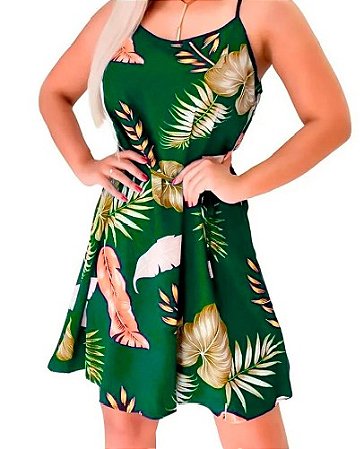 Vestido Boneca Curto Regatinha Estampas Florais