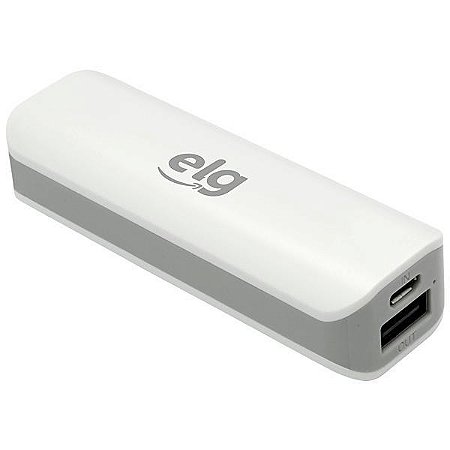 Carregador Portátil ELG ECPB2 2.000 mAh Saída USB Branco