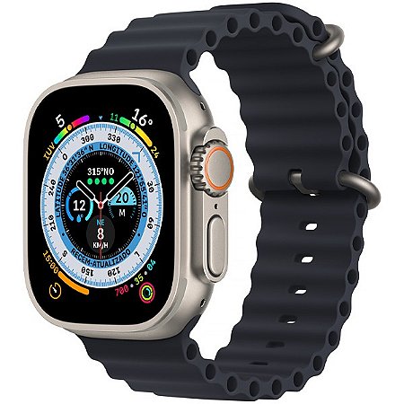 Apple Watch Ultra 49 mm A2622 MQET3LL / A GPS + Celular Titanium Azul  Oceano Preto
