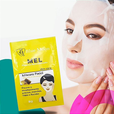 Limpeza Facial Skin Care Blue Moon 8g Kit 20 Máscaras