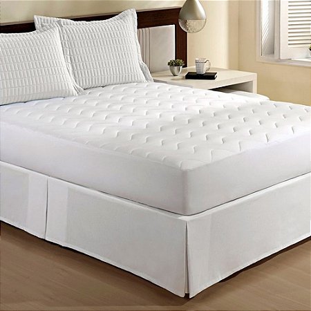 Saia para Cama Box Solteiro 1,90x90x32cm Branco SANTISTA Linha Prata