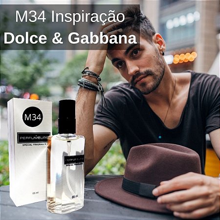 Perfume Contratipo Masculino M34 65 ml Inspirado em Dolce & Gabbana Pour Homme