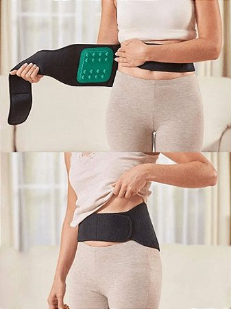 Cinta Suporte Lombar Magnético Tira Dor Apoio Coluna Biofeedback Corretor Postural