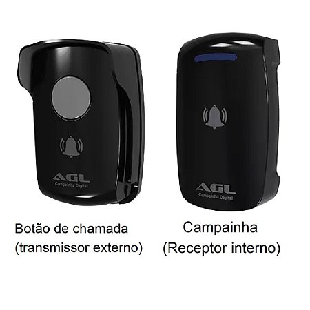 Campainha Eletrônica 35 Tons sem Fio Preto