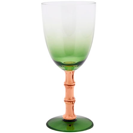 Taça em Acrílico Base Formato Bambu Verde  420 ml Entrecasa