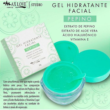 Creme Facial Max Love Vegano Kit com 04 Peças Hidratante Mascara Skincare Lançamento
