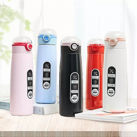Copo Térmico para Água em Alumínio com Bico 400ml Cores