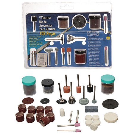 Kit de Acessórios para Retífica 105 Peças WESTERN