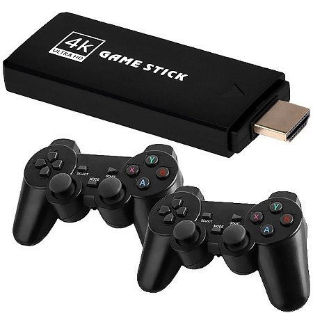 Games - Game Stick Lite 4K Ultra HD com 02 Controles Preto