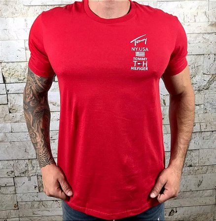 Camiseta Masculina TH Vermelho Diferenciada