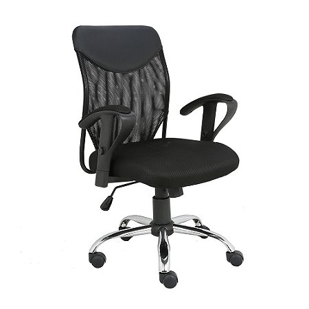 Cadeira Giratória Estofada Tela Mesh Lift MULTILASER Preto