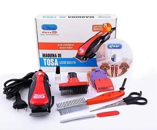 PET - Máquina de Tosa com Aparador Vermelho 127v